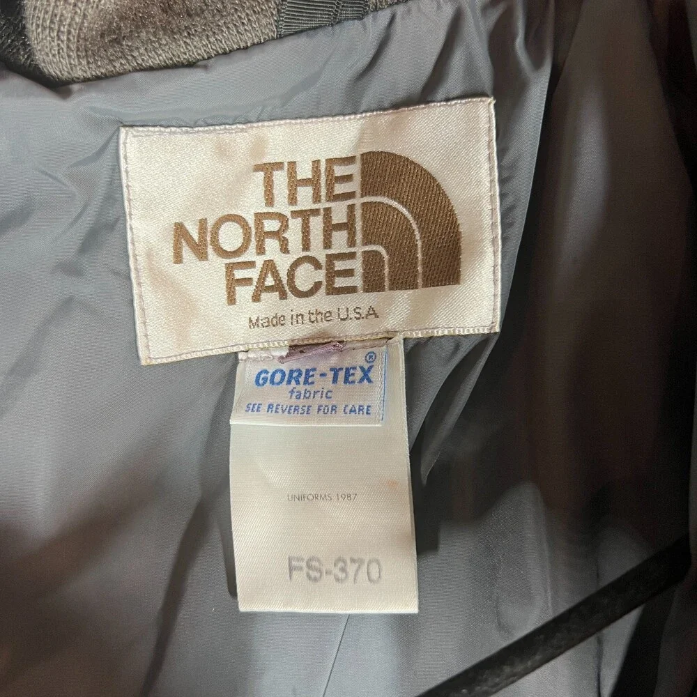 Vintage North Face Jacket Mens XL Green Goretex Made in USA Mountain Parka Hood